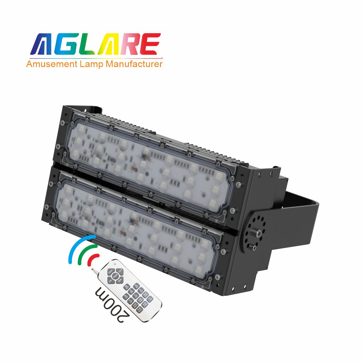 100W LED彩色泛光灯 RGB投光灯带？仄