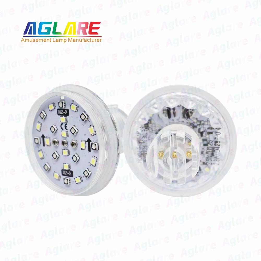 D125 + D129 自动程序 60 mm  RGB+W LED 像素 装饰灯，带 3 芯接口，适用于娱乐照明